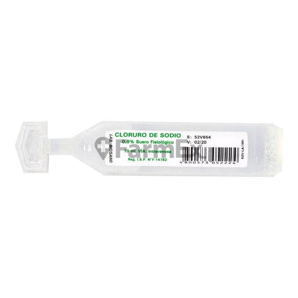 Cloruro de Sodio 0.9% x 10 ml x 1 ampolla BIOSANO